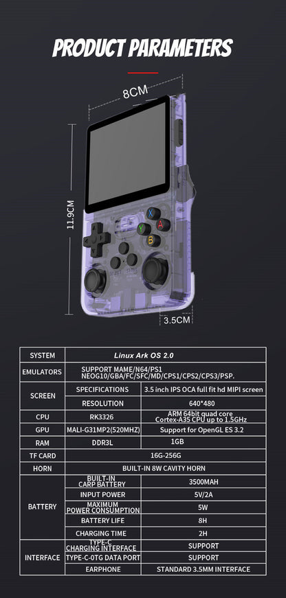 Handheld Game Console 64GB 15,000+ Games